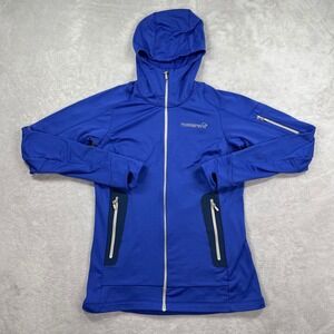 Norrona Falketind Power Grid Hood Jacket Women Medium Royal Blue Polartec Alpine